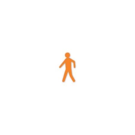 Ergomat 7inX12in DuraStripe Xtreme Pedestrians Orange, 10PK DSX-MANDIECUT-7-O-KIT